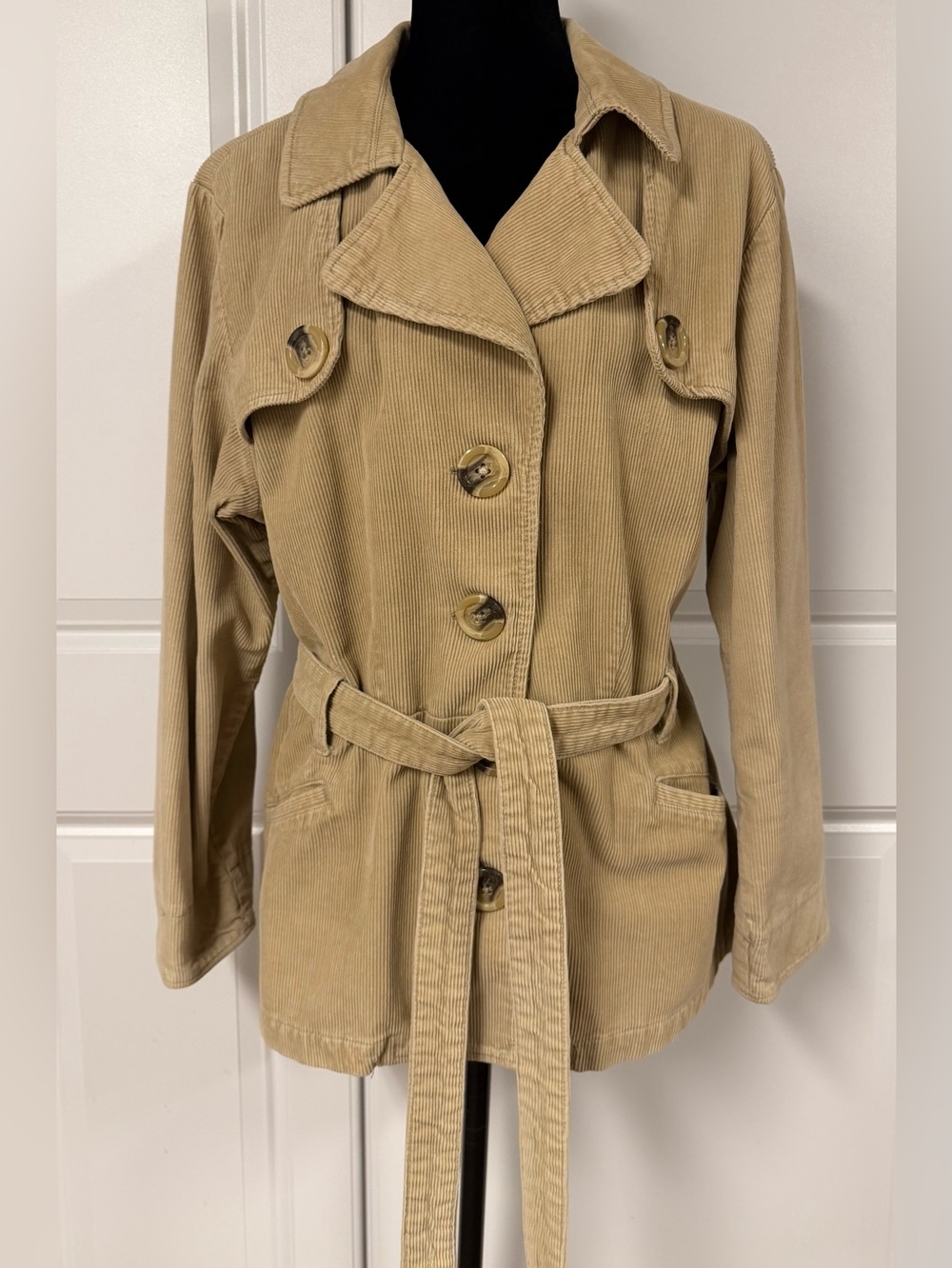Baccini Tan Plus Size Corduroy Jacket